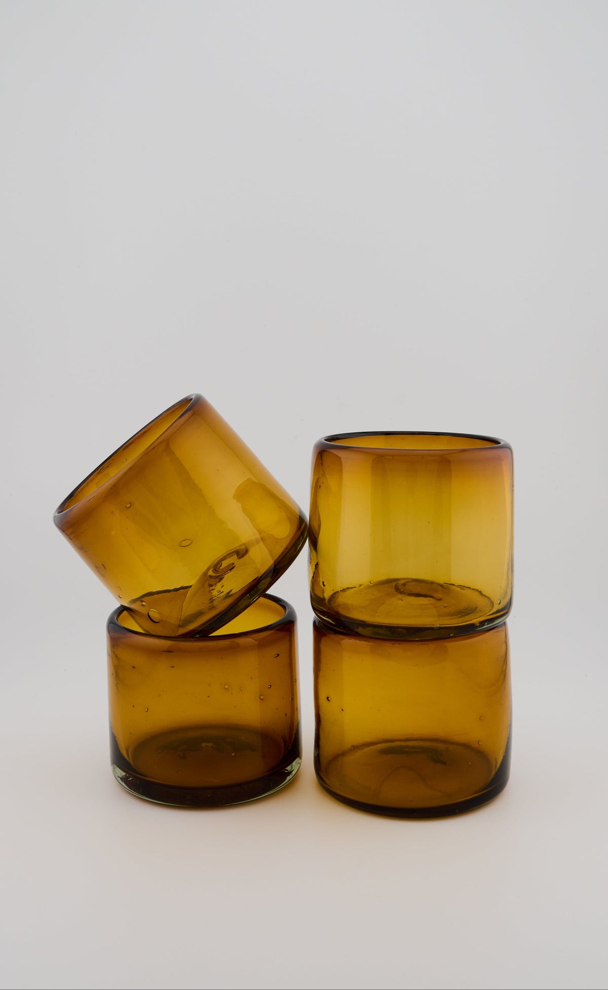 SET DE 4 - VASO CHICO AMBAR