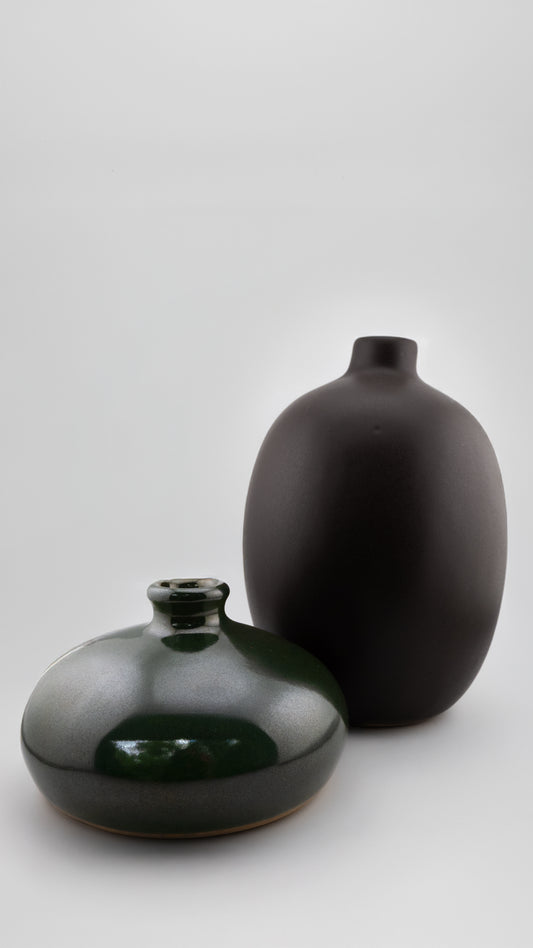 SET 11 – JARRONES VERDE SERRANO Y CHOCOLATE - By Saudara