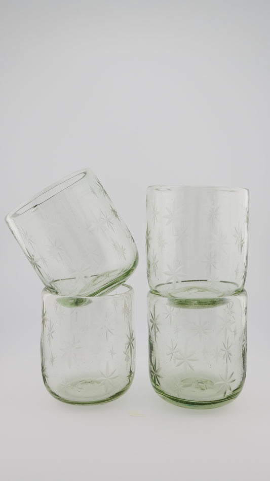 SET DE 4 - VASO GRANDE ESTRELLAS