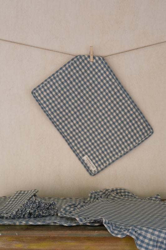Individual Rectangular Azul  Cuadros( SET 2 )